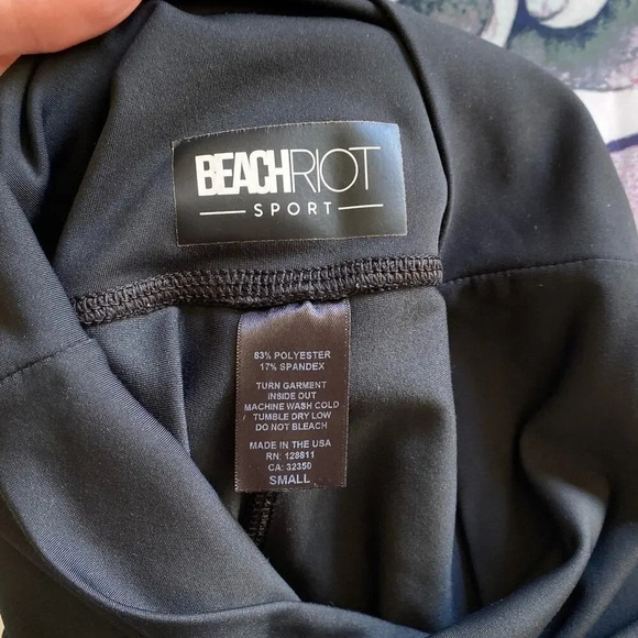 BEACH RIOT x Soul Cycle Multi Colored Star Embellished Black Leggings Size Small - Picture 6 of 9